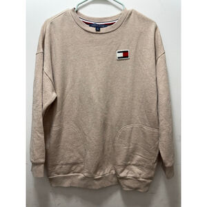 Women's Tommy Hilfiger Beige Crew Neck Sweatshirt M